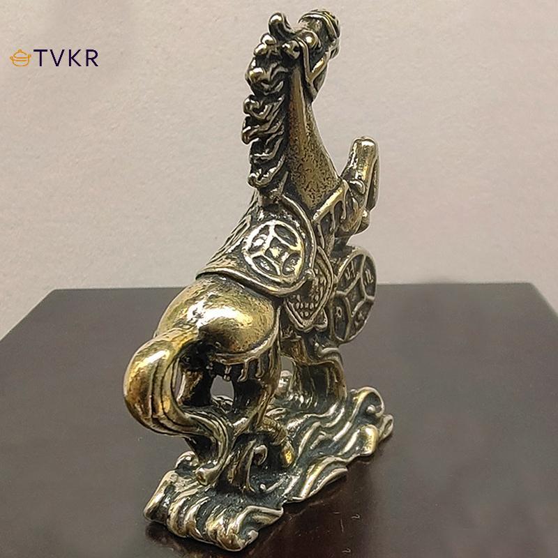 TVKR Đồng Ngựa Bước Trên Đồng Xu Luy Tượng Phong Thủy Bàn Thu Nhỏ Thủ Công Bộ Sưu Tập Các Bức Tượng Nhỏ OIK