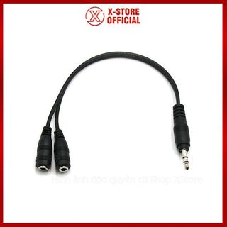 Jack gộp tai nghe và mic 3.5mm, cáp chia 1 cổng ra 2 cho PC, laptop, dây chuyển audio tiện lợi - 02JAT-3.5T2T3.5