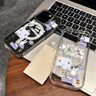 Ốp điện thoại chống sốc họa tiết thỏ vui vẻ 17pro có thể so sánh cho iPhone 17promax 16pro 16plus 15promax 14pro Vỏ 14plus 15plus 16plus