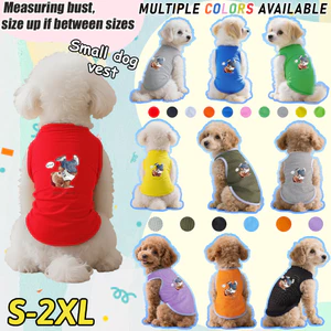 Áo vest thú cưng có kích cỡ S-2XL, in hình gấu phía trên, Có nhiều màu sắc, Thích hợp để mặc mùa hè, Có thể sử dụng cả trong nhà và ngoài trời, phù hợp với tất cả chó và mèo nhỏ.