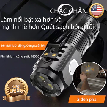 🔥Giá sốc🔥Đèn pin mini đa chức năng siêu sáng / Đèn pin leo núi có kẹp mũ bảo hiểm / Đèn pin siêu sáng / Đèn pin ba mắt / Đèn pin mini / Đèn pin chống nước IPX7