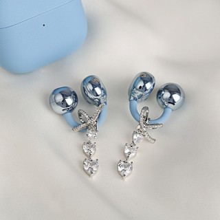 JOJO Hợp kim sang trọng và kẹp tai Zircon Đồ trang trí cho tai nghe Freeclip 1 2