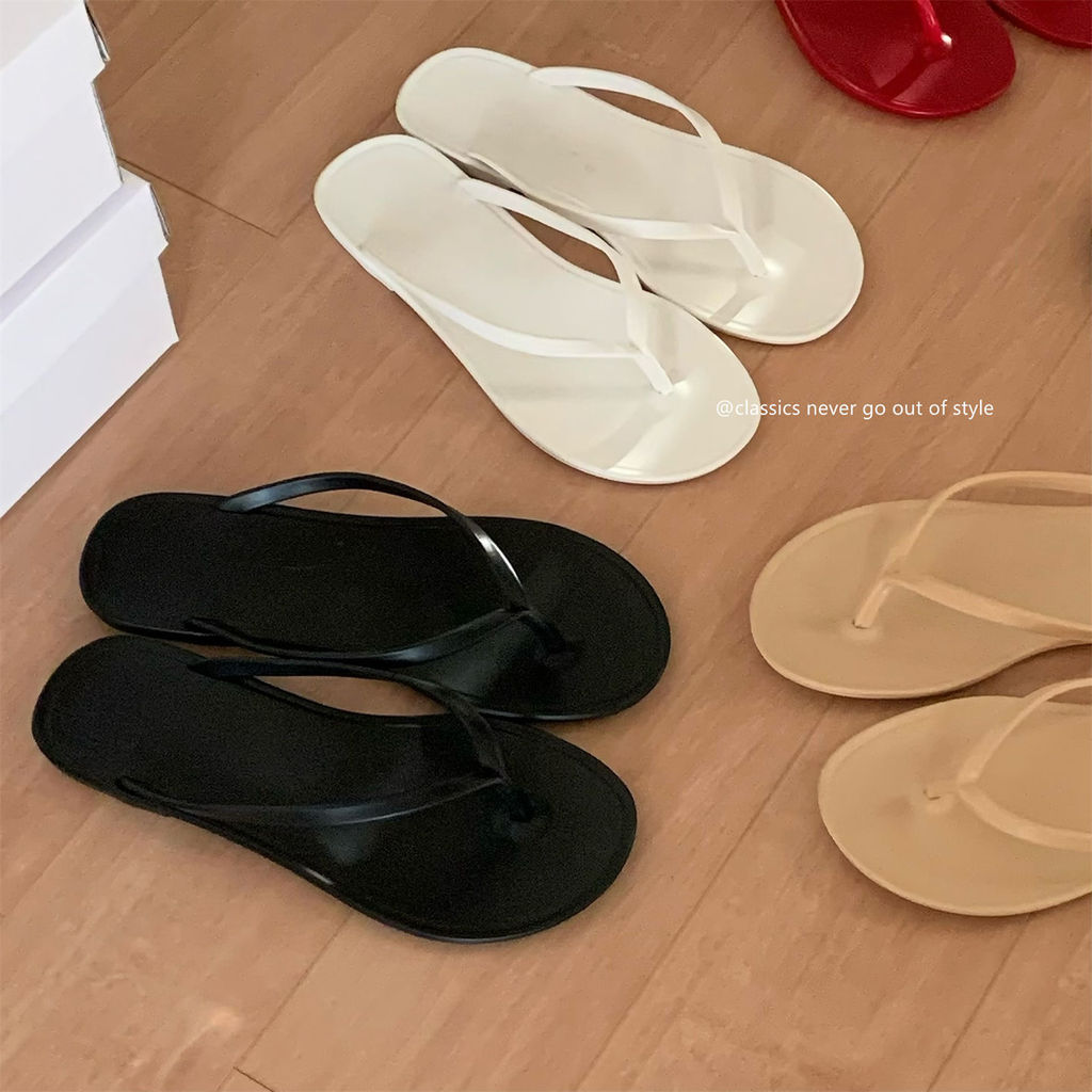 XIXITIAO Dép Đơn Giản Màu Pha Lê Mềm Đế Nữ Kỳ Nghỉ Mùa Hè Đi Biển