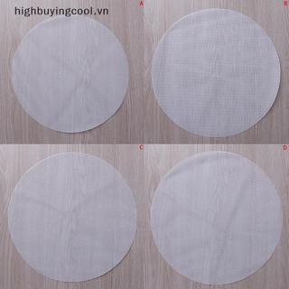 HCVN Tròn Chống Dính Silicon Lưới Vải Nướng Bánh Lót Hấp Miếng Lót Bánh Bao Buns Thảm HOT