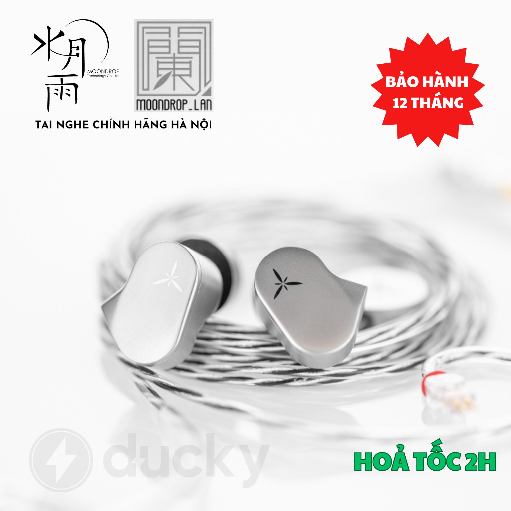 Tai Nghe Có Dây Moondrop Lan Nhét Tai Âm Thanh Hifi, Connector 2 Pin, Âm Thanh Chất Lượng Cao,BH 12T