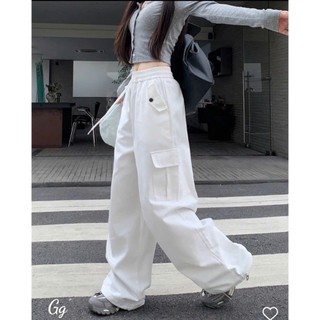 Quần Jogger Nữ Ống Rộng Túi Hộp Unisex Lưng Thun Co Giãn, Chất Tuyết Mưa Bền Đẹp Thời Trang