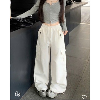 Quần Jogger Nữ Ống Rộng Túi Hộp Unisex Lưng Thun Co Giãn, Chất Tuyết Mưa Bền Đẹp Thời Trang