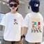 Cotton 100% Hình Chó Nhận Thanh Toán Áo Cổ Tròn Bé Trai Mùa Hè