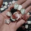 Charm Gắn Dép: Set Charm Kitty Gothic Retro Đen Đỏ Trắng – Phong cánh vintage Dễ Thương Hot Trend