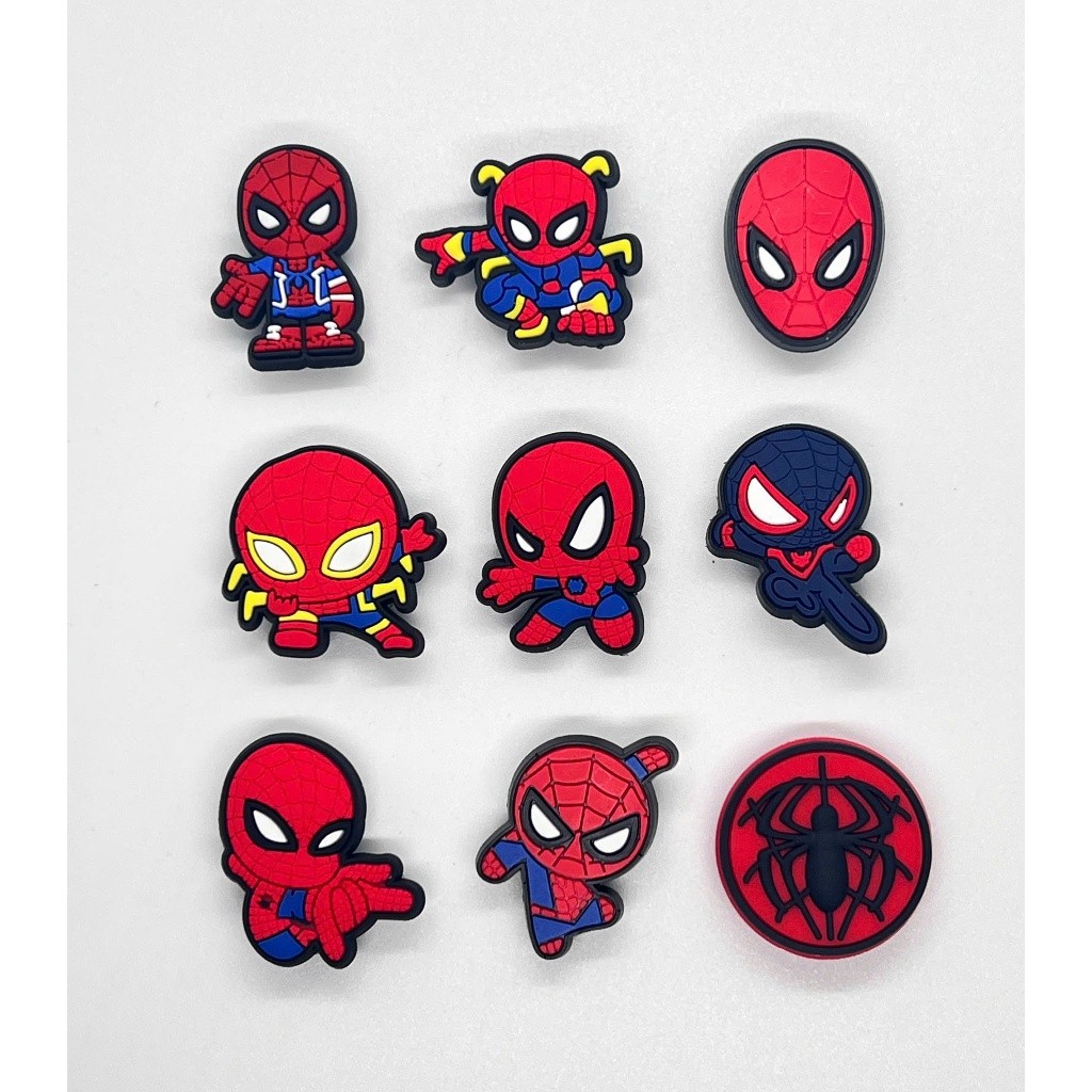 Set Charm Spider Man - Charm người nhện Cute – Người Nhện Chibi Gắn Dép, Sục SIÊU HOT HIT- Charm siêu nhân nhện