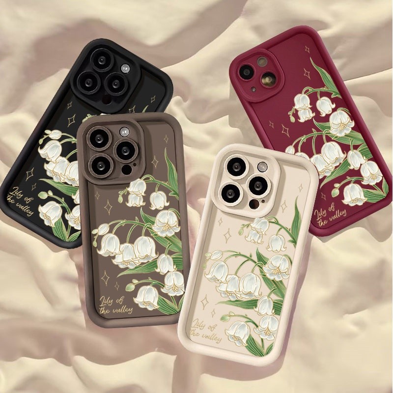 Ốp Điện Thoại Lily Of The Valley Cho Redmi Note 15 14 13 12 Pro Plus 12S 11T 11S 11 Pro 15 14C 13 13 13C 12 A5 5G Thời Trang Hàn Quốc Hoa Silicon TPU Mềm Chống Sốc Màu Trơn
