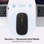 Chuột không dây Bluetooth tech store có đèn LED nền sạc lại được cho laptop/ điện thoại/ máy tính bảng Android