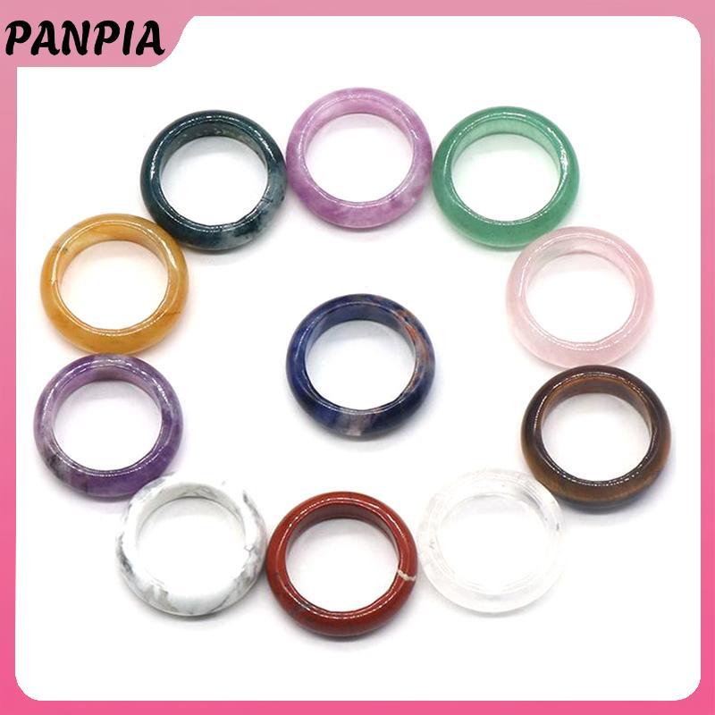 PNPIA - Nhẫn đá tự nhiên mã não tinh tế, phù hợp làm phụ kiện tiệc cưới và quà tặng