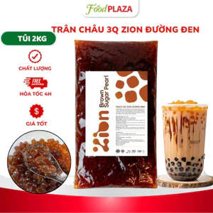 Thạch Trân Châu 3Q Zion Đường Đen 2Kg. Topping Giòn Sần Sật, Thơm Ngon