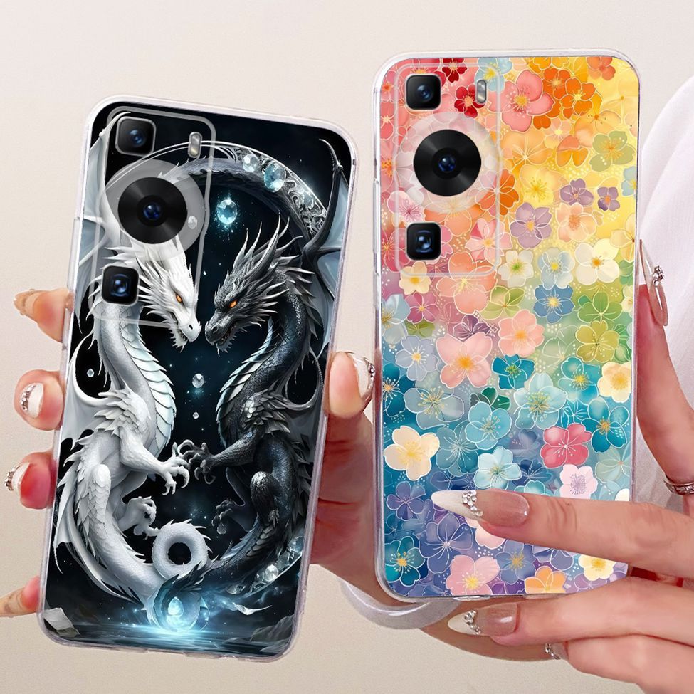 Ốp lưng trong suốt Huawei P60 Mèo dễ thương Thời trang Bướm Vỏ sơn ngộ nghĩnh Huawei P60 Pro MNA-AL00 MNA-LX9