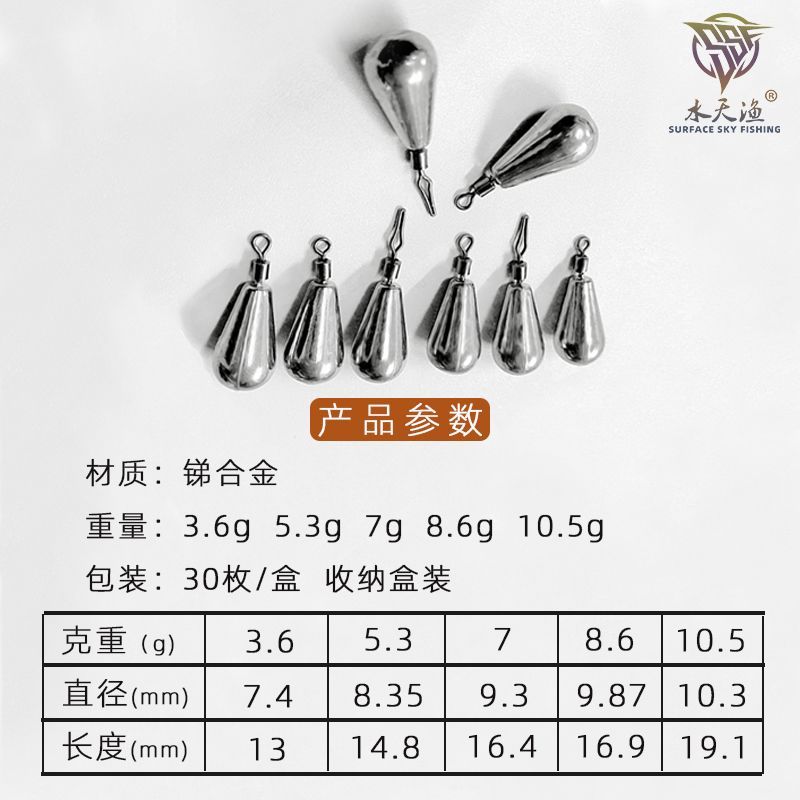 Chì Giọt Nước Chống Dính Đáy Cho Câu Cá - Miễn Phí Giao Hàng