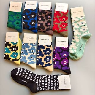 Ống tất nữ cotton retro họa tiết hoa, thiết kế sang trọng từ Marimekko Phần Lan