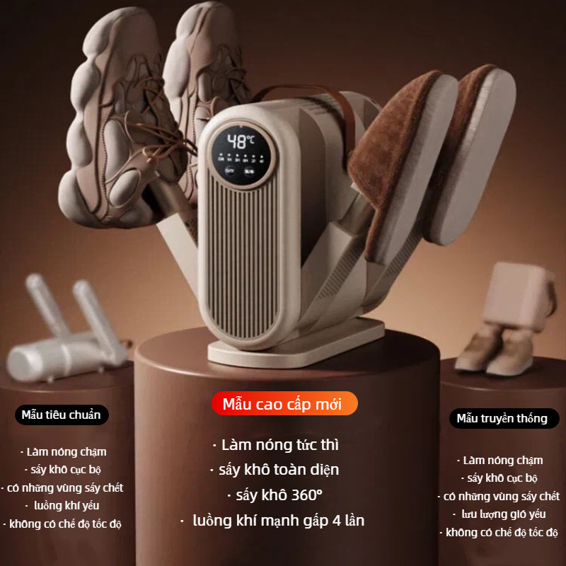 Máy Sấy Giày UV Diệt Khuẩn,Sấy Nhanh 48°C, Tiết Kiệm Điện, Khử Mùi Hiệu Quả - Dùng Gia Đình