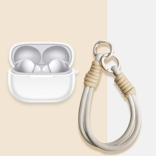 Ốp Silicon Mềm Chống Sốc Cho Xiaomi Redmi Buds 8 Pro, Vỏ Bảo Vệ Da Có Dây Nylon, Có Thể Giặt