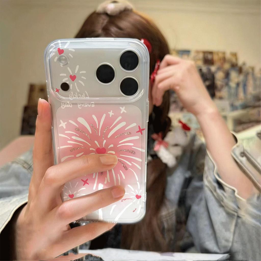 Bột tim pháo hoa cho 16 trường hợp iPhone 17Air Space Case 14 13 11Pro