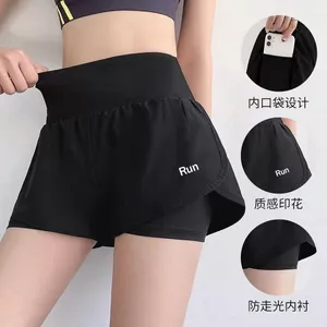 Quần short thể thao mùa hè 2025 giả hai mảnh chống trầy xước, phù hợp gym và yoga