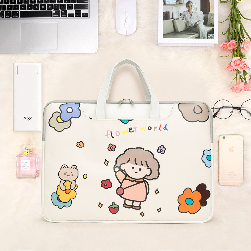 Túi đựng máy tính in hoạt hình dễ thương 44cm 47cm 52cm Túi lót máy tính bảng