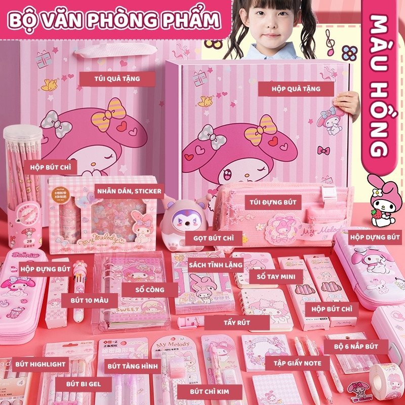 Bộ Quà Tặng Văn Phòng Phẩm Cao Cấp, Túi Đựng Bút Dễ Thương - Quà Tặng Hoàn Hảo Cho Bé Học Sinh Vào Những Ngày Lễ
