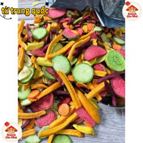 Rau củ quả sấy thập cẩm không tẩm ướp đường vị nguyên bản của rau củ quả,hàng cao cấp đóng túi  bạc sẵn