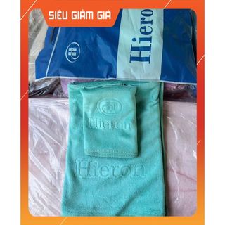 Combo 2 khăn tắm Khách sạn Khăn sợi nhỏ Vải thấm nước Hieron (kèm túi đựng Hieron)