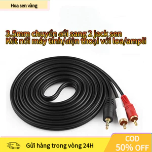 【COD】Dây cáp audio 1 ra 2, dài 1,5m, dây bền, truyền tải âm thanh rõ nét cho hệ thống nghe nhìn gia đình.