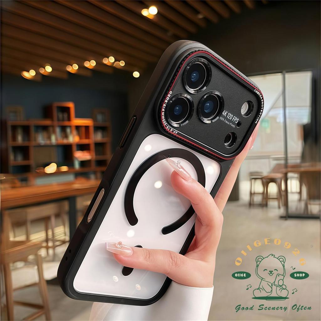 【 Ốp lưng iPhone17 】 Vỏ điện thoại từ tính Lycra mờ cảm giác da acrylic iphone17 Pro Max 16 15 14 cho vỏ iPhone vỏ mềm silicon TPU chống sốc