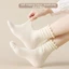Tất năm ngón tay NICOLOO, Tất Cotton uốn cong viền thoáng khí, Tất hở mũi dễ thương dành cho nữ