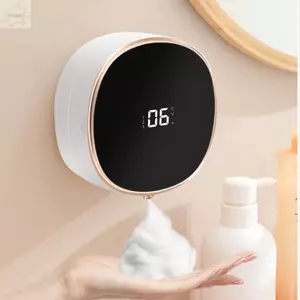 Hộp đựng xà phòng xốp tự động AWNGD, Hộp đựng xà phòng không chạm có thể sạc lại tự động, Giá treo tường Máy tạo bọt cảm biến chuyển động thông minh 280ml Hộp đựng chất lỏng cho phòng tắm Nhà bếp