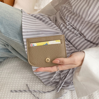 Da PU Mini Phong Cách Ngắn Ví Nữ Nhiều Thẻ Hộp Đựng Tiền Xu Di Động