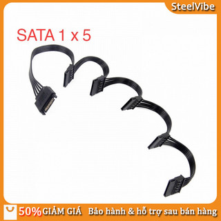 Bộ cáp chia nguồn cho nhiều ổ cứng HDD SSD Dây cáp chia nguồn SATA，15 Pin，Cáp chia nguồn 1 ra 5 đầu SATA