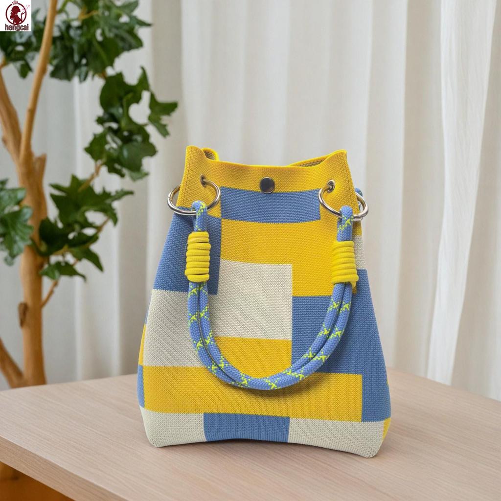 Túi Tote dệt kim nữ Túi xách du lịch cầm tay nhẹ dành cho công việc du lịch ngày lễ