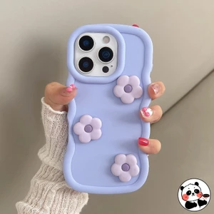 Ốp Điện Thoại Sóng 3D Hoa Dễ Thương Cho Huawei Nova Y91 Y90 Y73 Y72 Y72S Y71 Y70 Y63 Y62 Plus Y61 Y60 5G 4G Vỏ Màu Kẹo Hoạt Hình Vỏ Mềm Chống Sốc