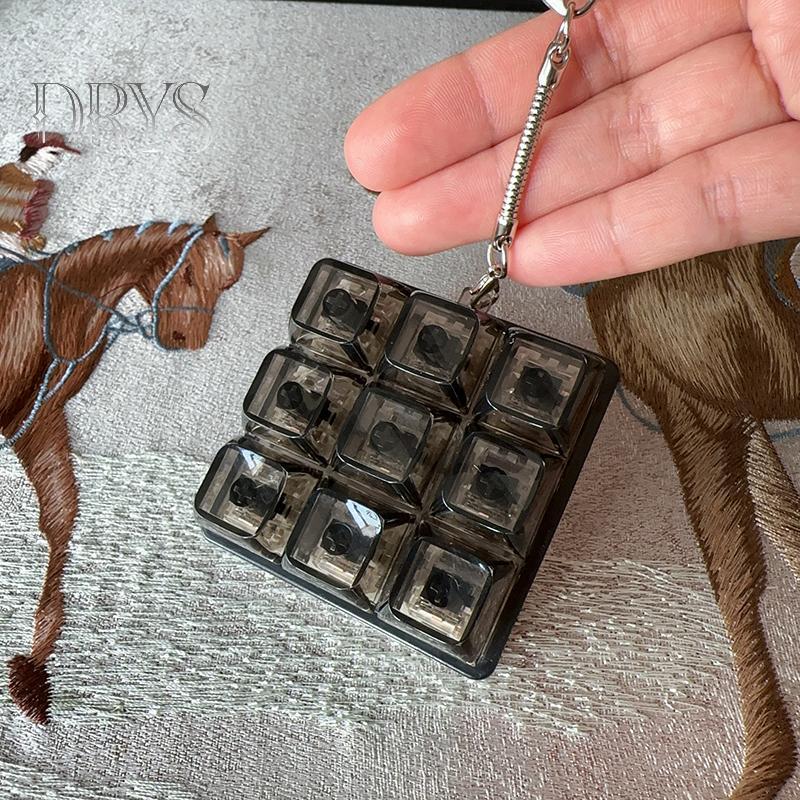 (TFT) 9 Phím Keycaps Bàn Phím Móc Khóa Fidget Đồ Chơi Chống Lo Âu Điểm Keycaps Đảng Giảm Căng Thẳng DIY Keycaps Đồ Chơi Mũ Bàn Phím MỚI
