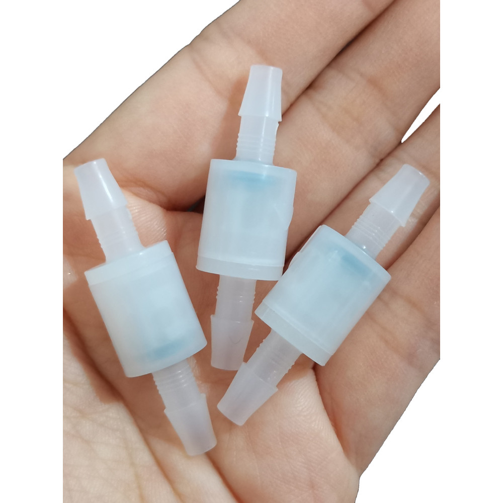 Van một chiều 1/4 3/16 1/8 PP/PVDF chịu áp thấp, van lò xo ozone, dùng cho nước/khí