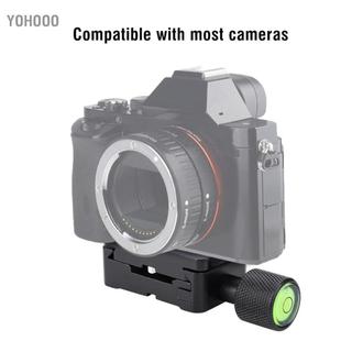 Yohooo Camera Yohooo 30MM Kẹp có thể điều chỉnh + Tấm QR - Hợp kim nhôm Mini phát hành nhanh với vít 1/4 inch & mức bong bóng cho đầu bóng chân máy tiêu chuẩn Thụy Sĩ Arca