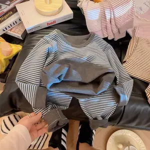 Khỏa Thân Thoáng Khí Bé Gái Quần Áo Mùa Thu Cashmere Dâu Lụa Thu Đông Phù Hợp Với 80-170 Size AEZV