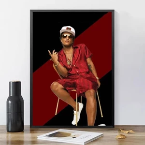 Bruno Mars Poster Star Frameless Canvas Chống Thấm Nước Nghệ Thuật Trang Trí Tường Cho Phòng Khách Phòng Ngủ Nghiên Cứu Tùy Chỉnh