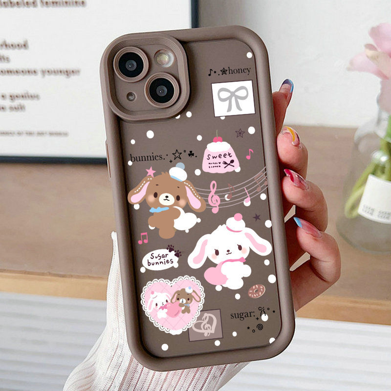 Ốp Lưng Cho Samsung Galaxy A07 A06 A05 A04 A03 A17 A16 A15 A14 A13 A25 A23 A22 A35 A33 A32 A31 A56 A55 A52 A51 A50 Chống Rơi Thiên Thần Thiết Kế Mắt Họa Tiết Gấu Dễ Thương JGS211