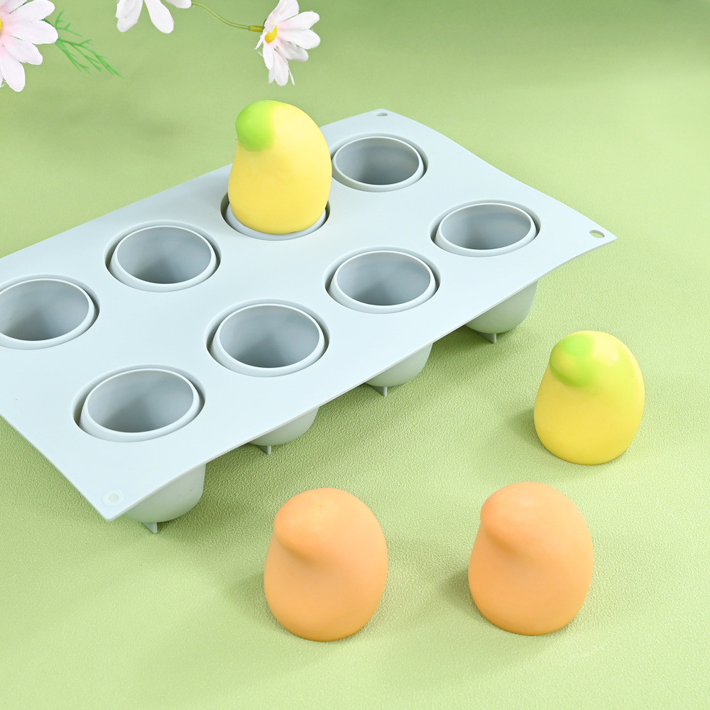 Khuôn bánh mousse xoài, khuôn sô cô la trái cây mô phỏng, khuôn silicon kem popsicle DIY