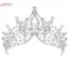 HFSHY Tinh Tế Lấp Lánh Baroque Cưới Pha Lê Cô Dâu Vương Miện Tiaras Tóc Trang Sức Phụ Kiện Nữ Kim Cương Giả Mũ VN