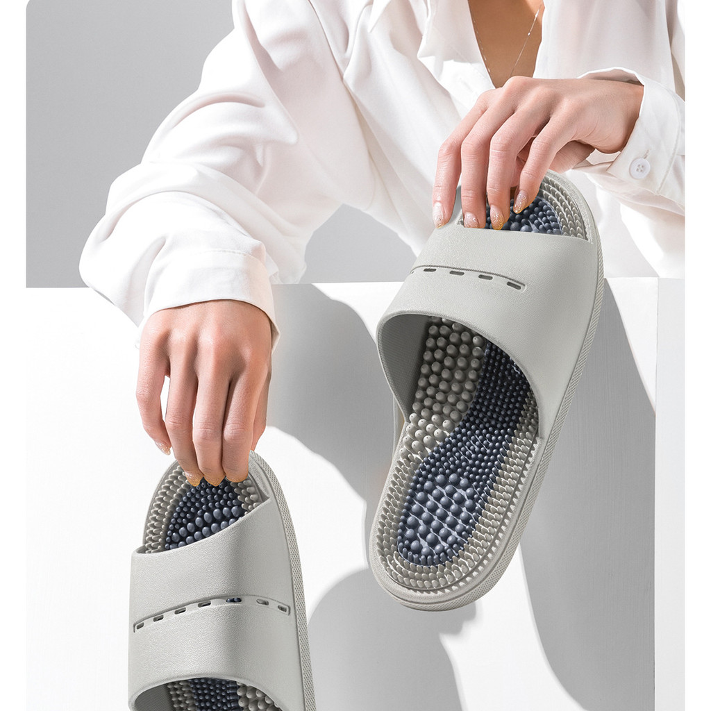 Dép Unisex PVC Massage Chống Trơn Trượt Chống Mài Mòn Giày Đôi Gia Đình