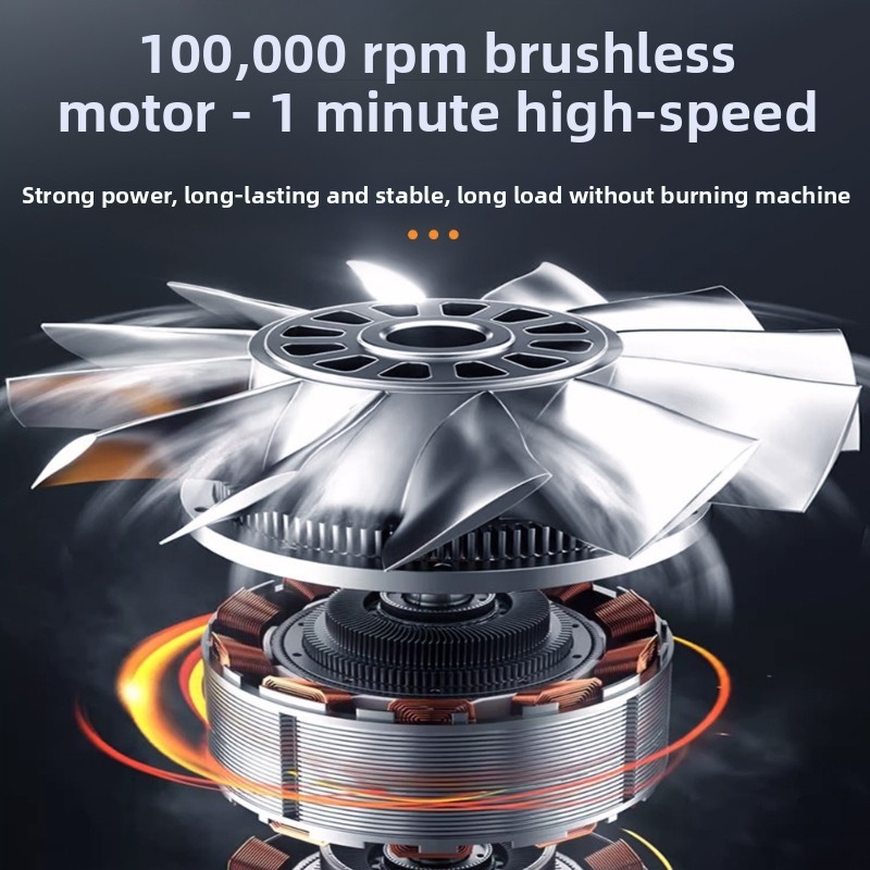 Quạt Turbo X8 150000RPM không chổi than, thổi khí mạnh, hút bụi di động