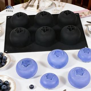 ELBBKG 6 Khoang Blueberry Mousse Bánh Khuôn Trái Cây Hình Món Tráng Miệng Khuôn Silicon Nướng Bánh Cho Sô Cô La Pudding Mới