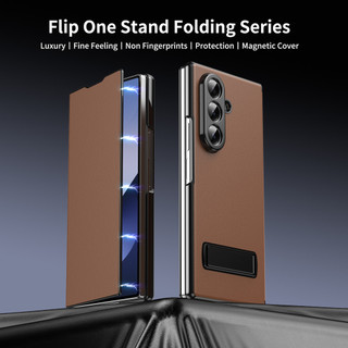 Ốp Điện Thoại Bảo Vệ Camera Chính Xác Cho Samsung Z Fold 7 6 5 4 3 Da Cao Cấp Hợp Kim Giá Đỡ Ốp Lưng Chống Sốc
