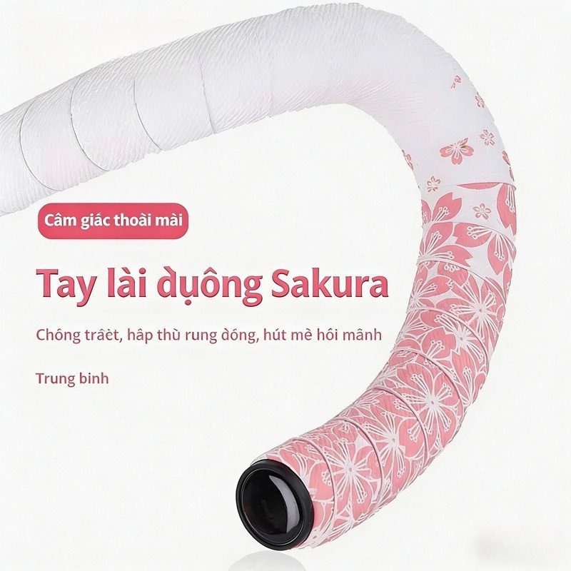 Băng quấn tay lái xe đạp set 2 cuộn chống trượt giảm sóc chất liệu EVA PU kèm nút bịt dễ lắp